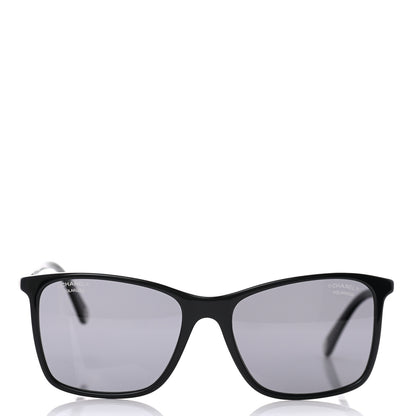 Chanel Acetate Polarized Square Sunglasses 5447 Black 2 of 8