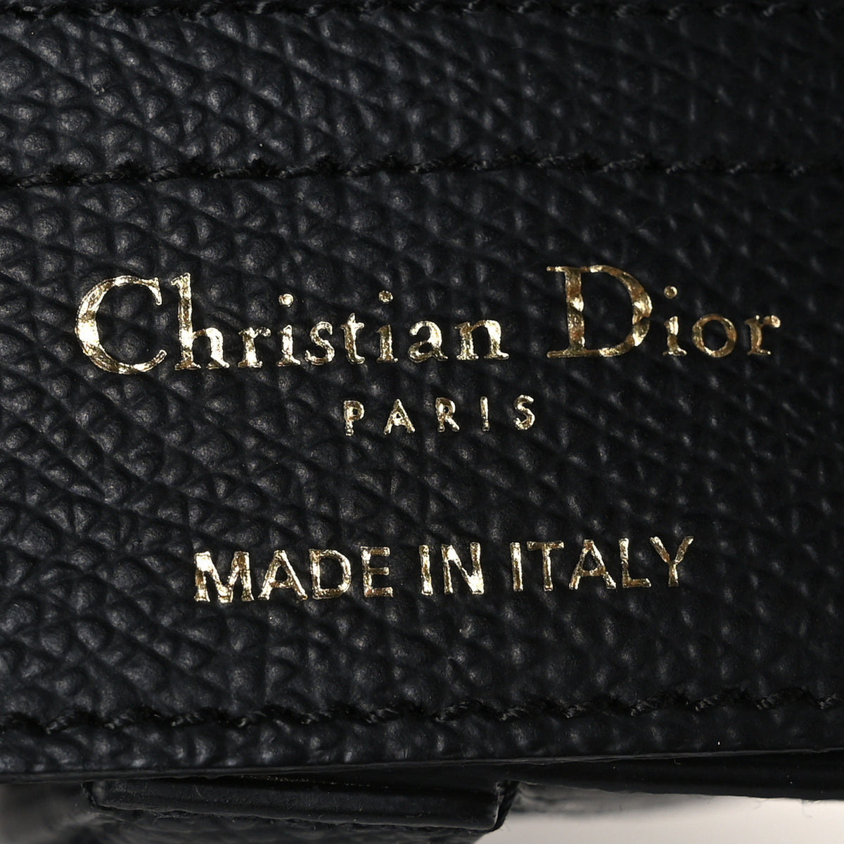 Christian Dior Grained Calfskin Saddle Bag Black 6 of 10