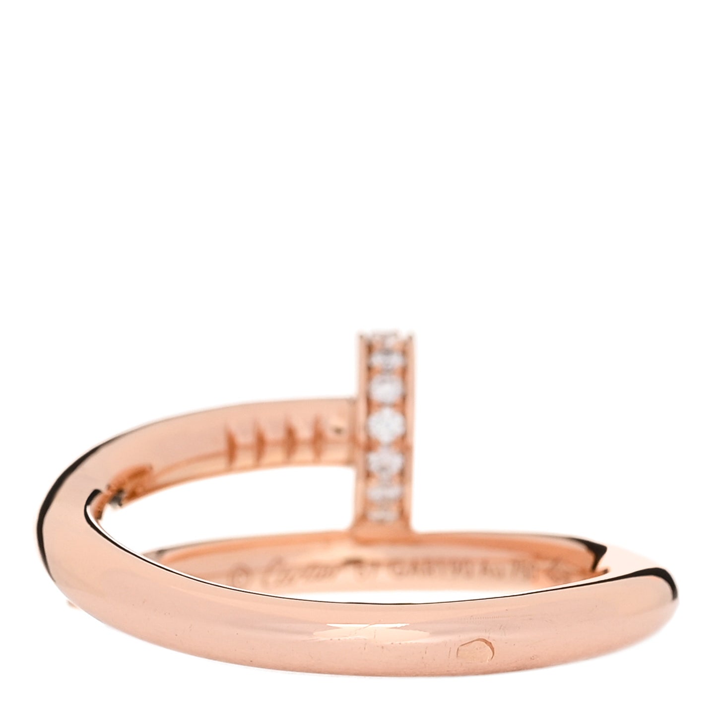 18K Pink Gold Diamond Juste Un Clou Ring 57 8