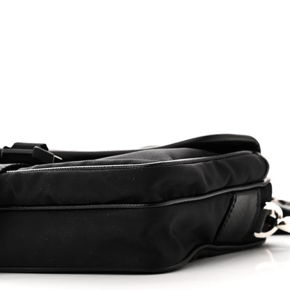 Prada Re-Nylon Saffiano Pocket Single Snap Buckle Shoulder Bag Black 10 of 10