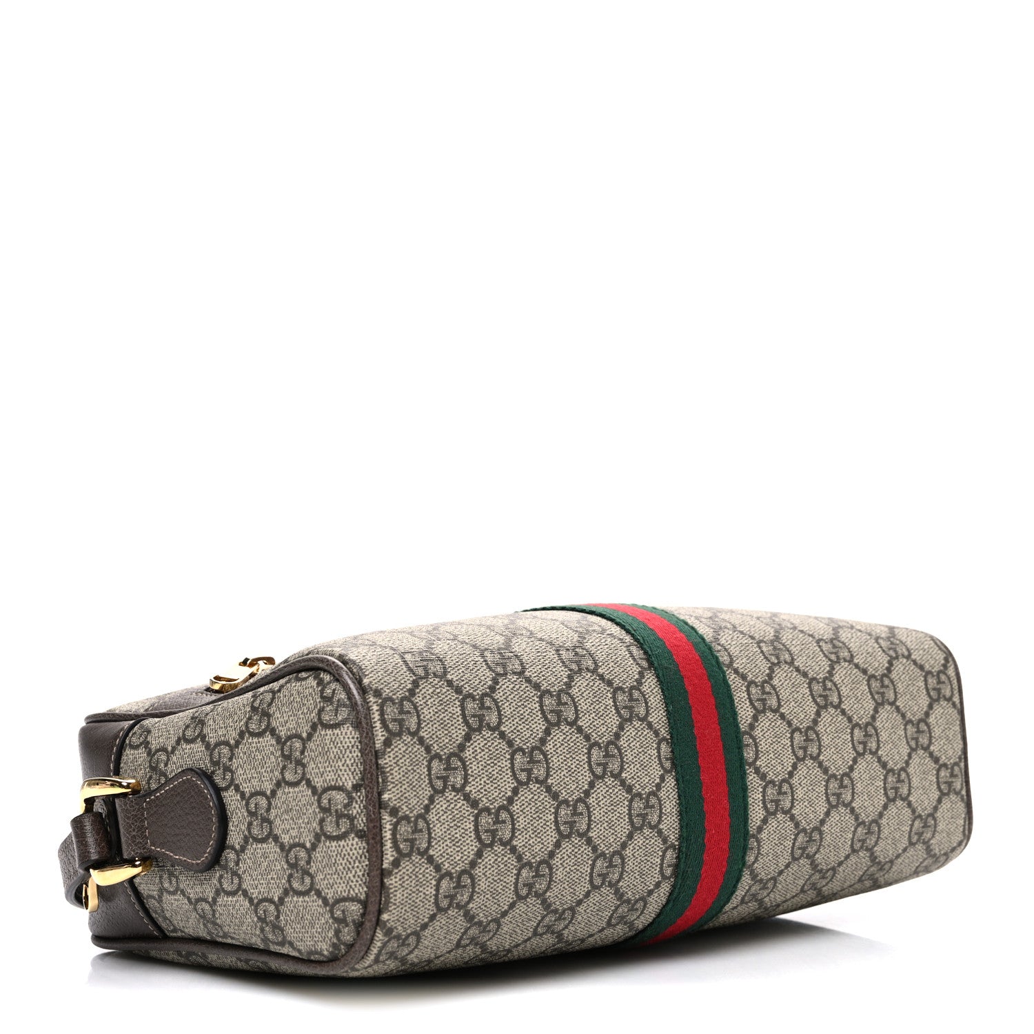 Gucci GG Supreme Monogram Web Small Ophidia Shoulder Bag Brown 3 of 9