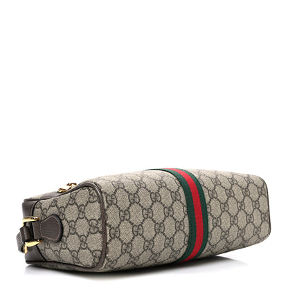 Gucci GG Supreme Monogram Web Small Ophidia Shoulder Bag Brown 3 of 9