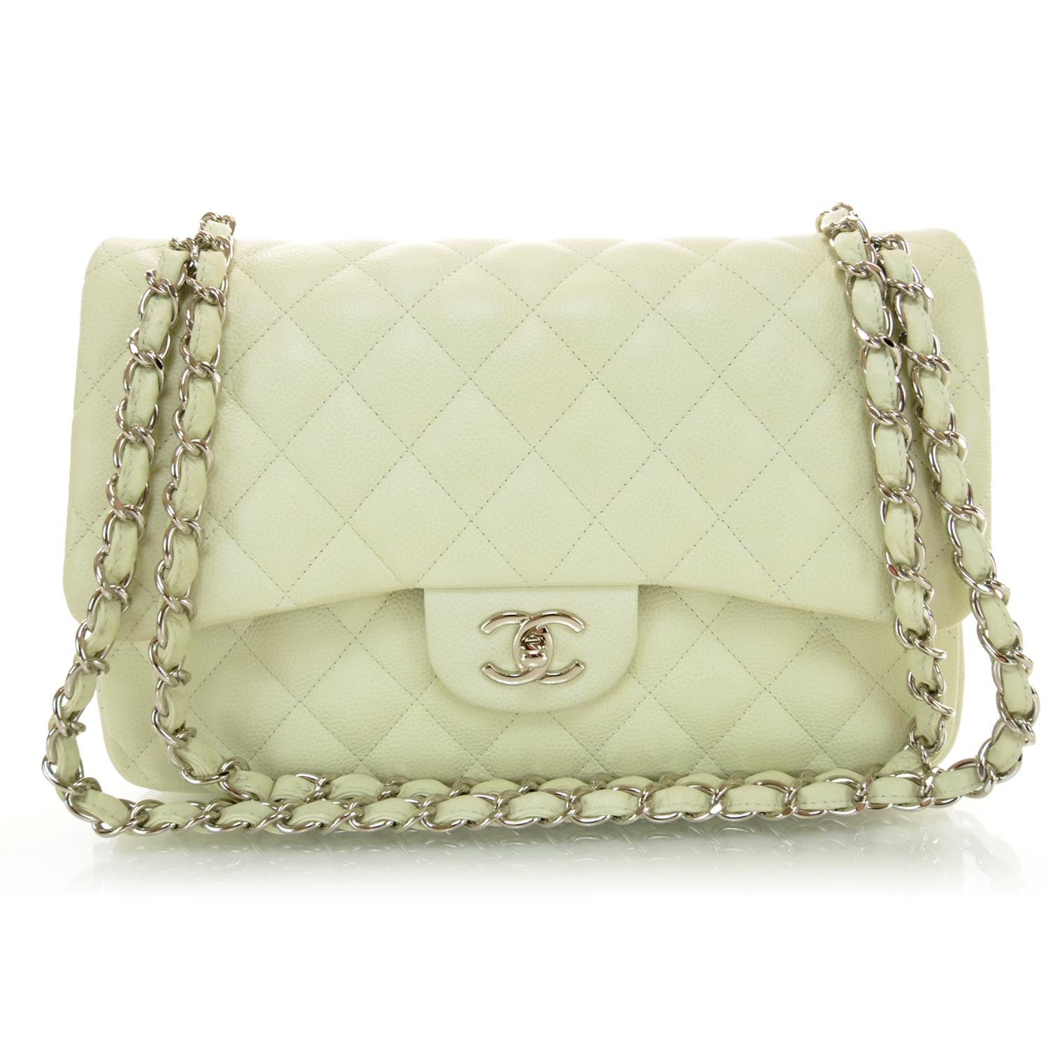 Chanel Caviar Jumbo Double Flap Blanc Fonce 1 of 8