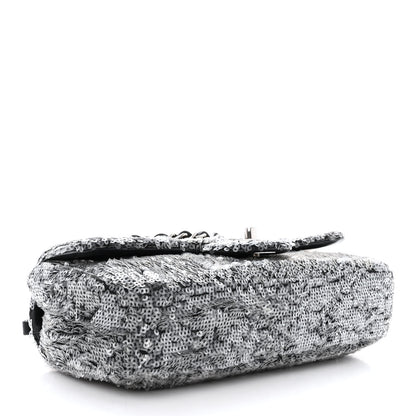 Chanel Sequin Mini Waterfall Flap Grey 4 of 11