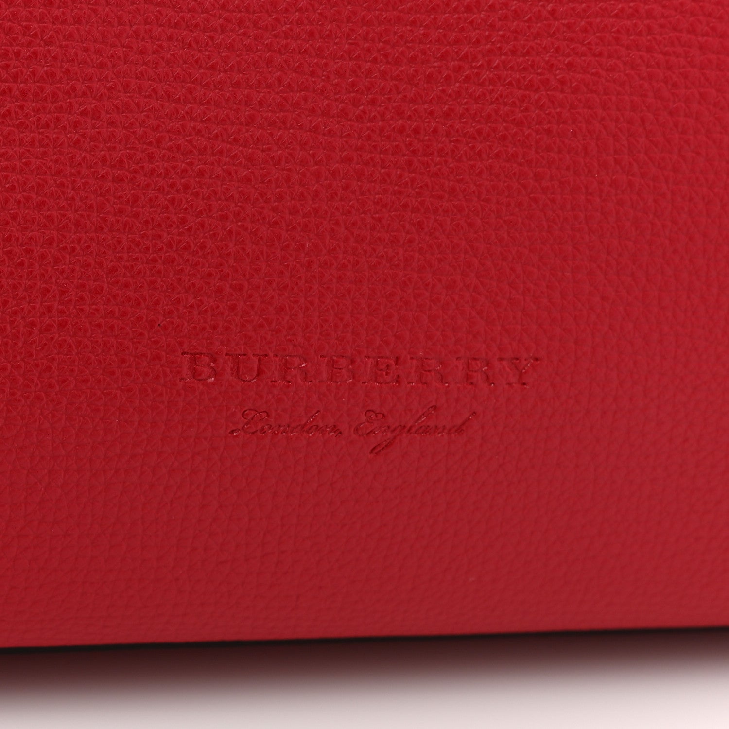 Burberry Grainy Calfskin Haymarket Check Medium Reversible Tote Red 9 of 20
