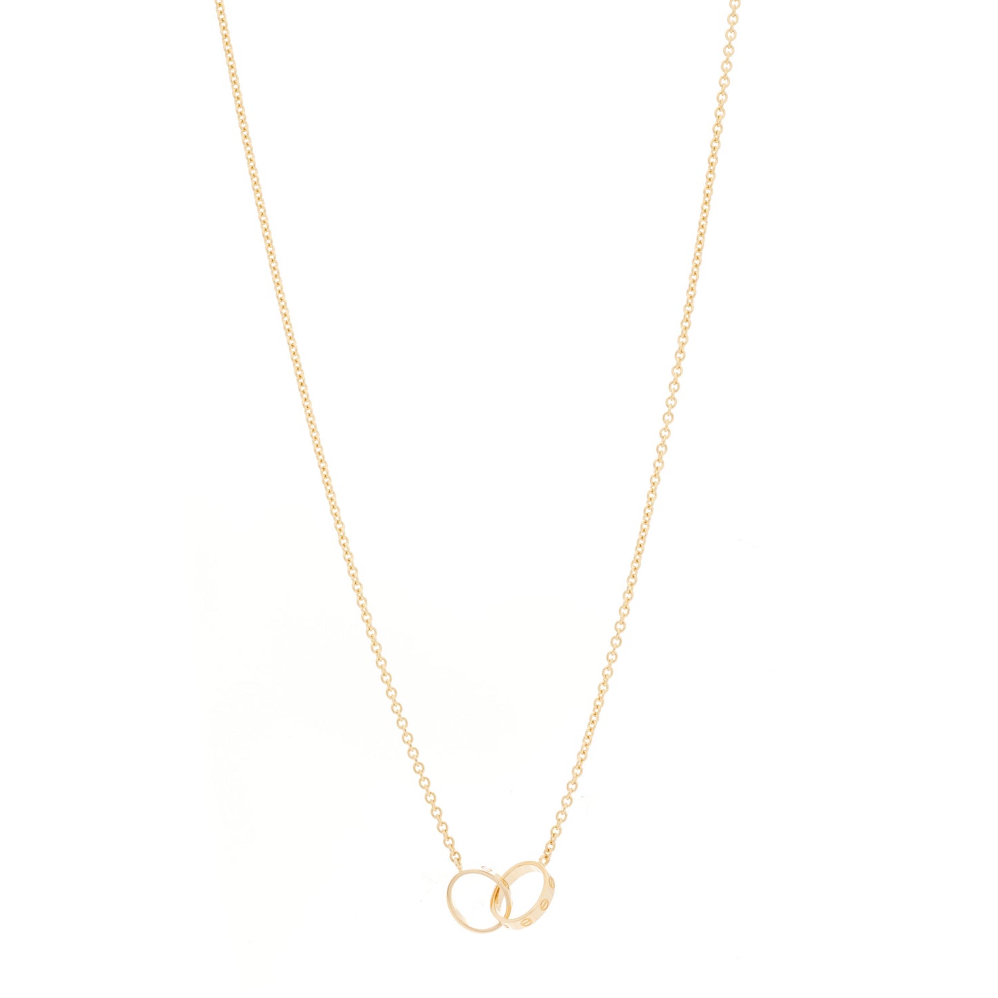 18K Yellow Gold Interlocking LOVE Necklace