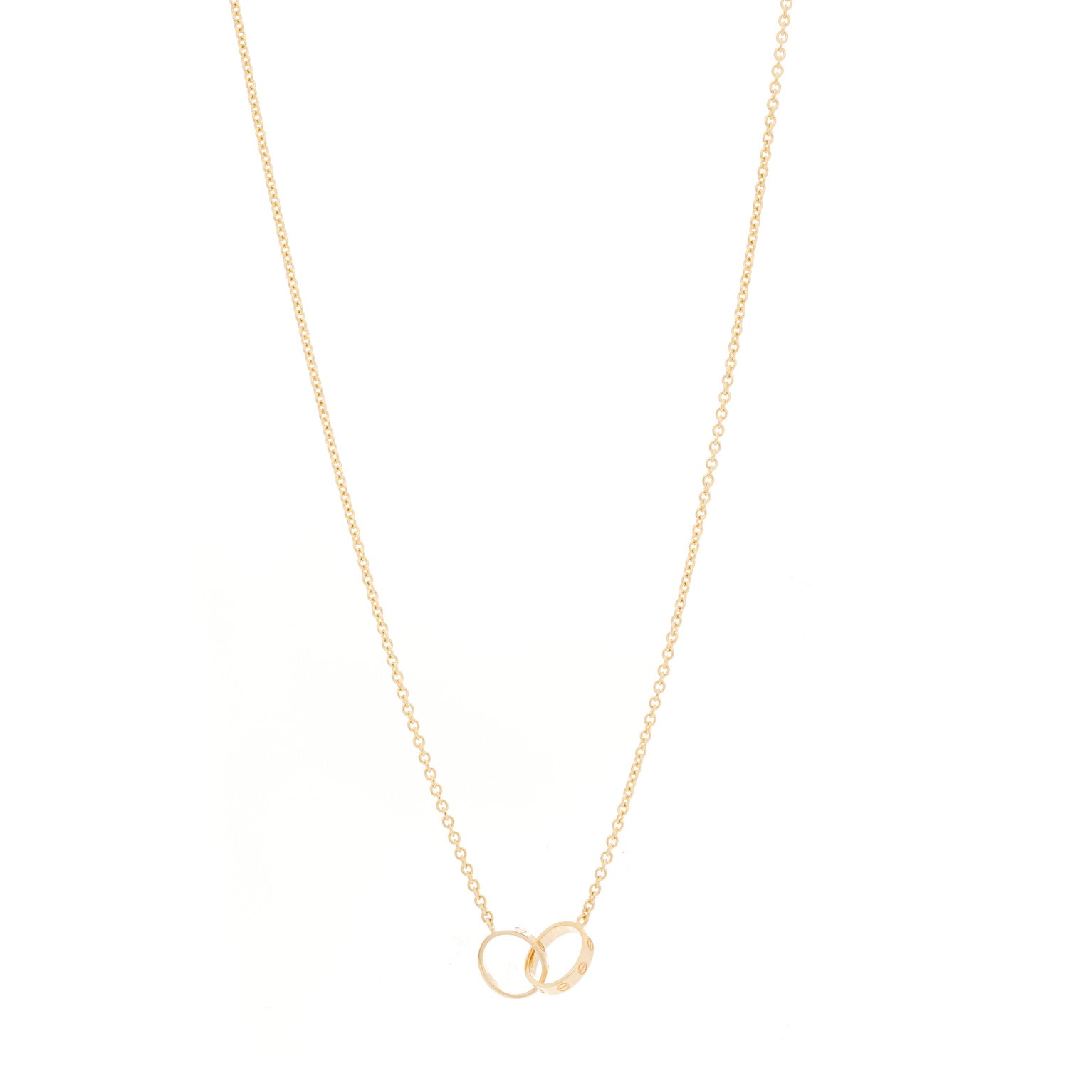 Cartier 18K Yellow Gold Interlocking LOVE Necklace 1 of 4