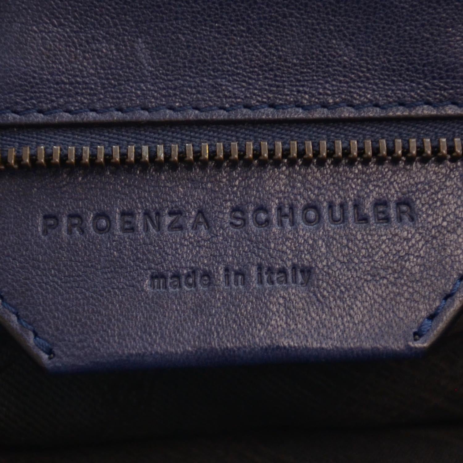 Proenza Schouler Leather PS1 Pochette Clutch Midnight 7 of 8