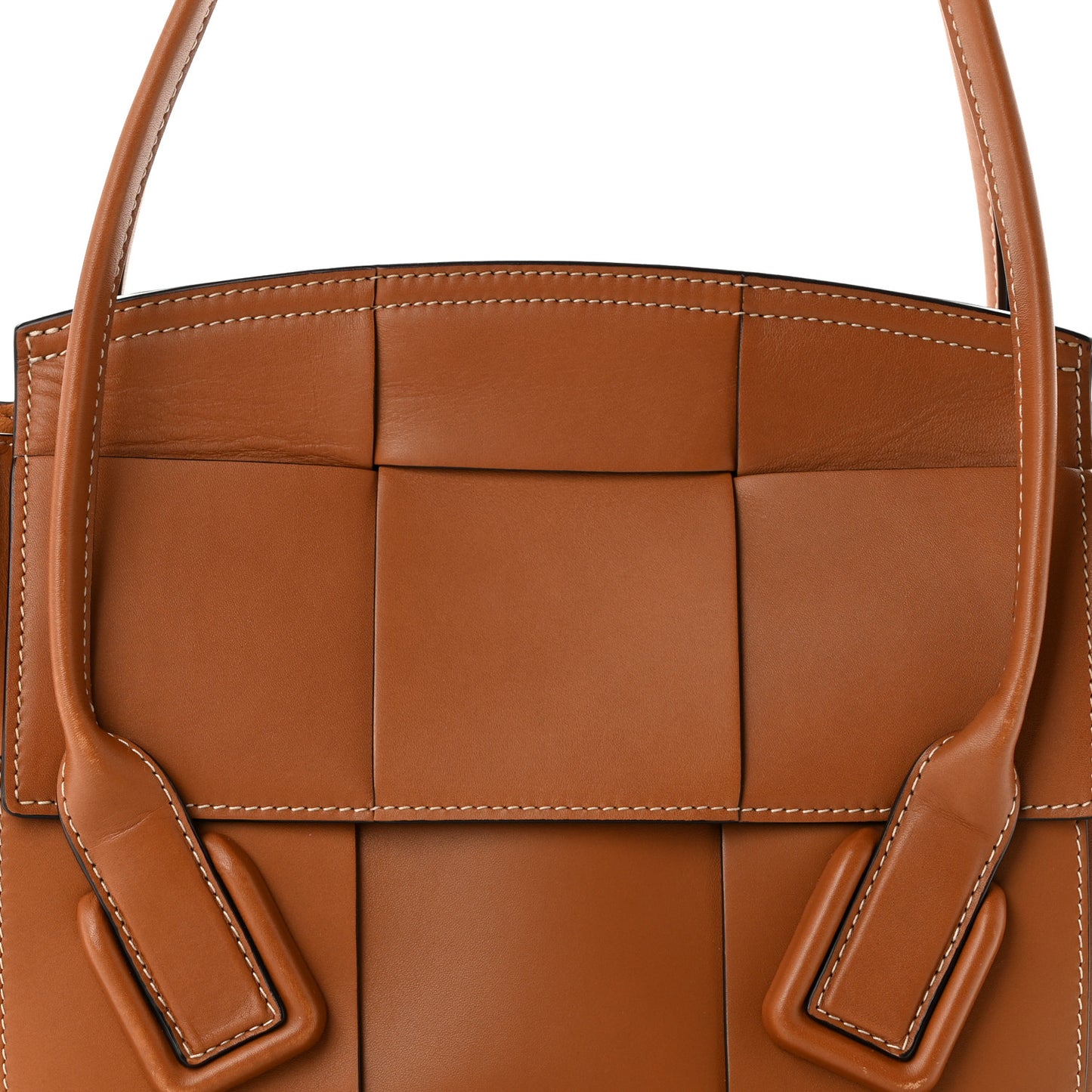 French Calfskin Maxi Intrecciato Small Arco Wood