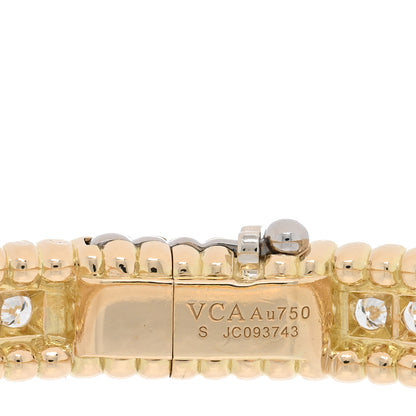 Van Cleef & Arpels 18K Yellow Gold Diamond Perlee 1-Row Bangle Bracelet S 3 of 4