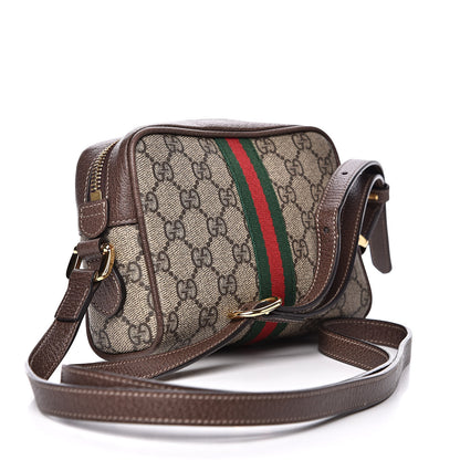 Gucci GG Supreme Monogram Web Mini Ophidia Shoulder Bag Brown 3 of 12