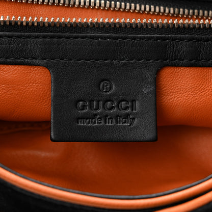 Gucci Nubuck Medium New Jackie Shoulder Bag Black Orange 5 of 13