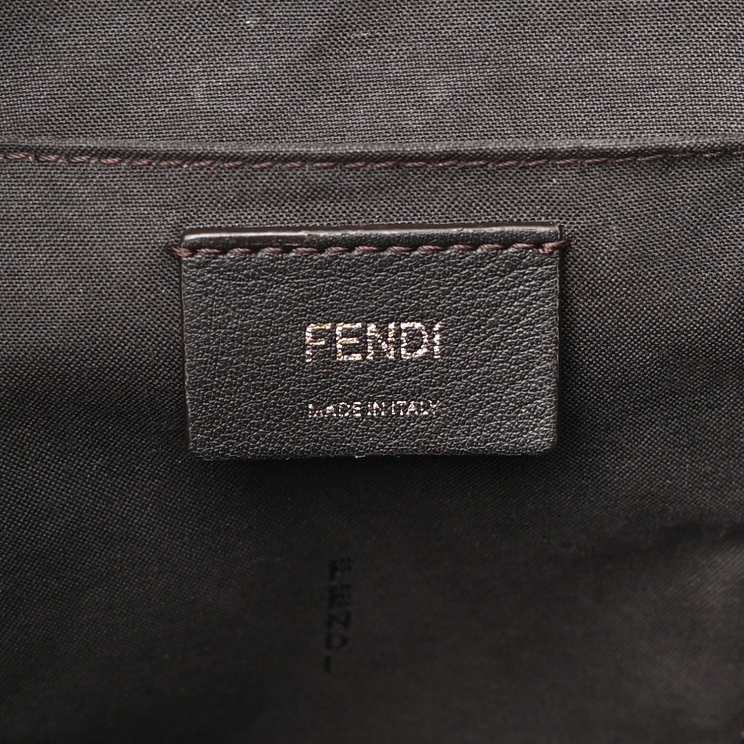Fendi Vitello Cruise Bi-Color FF 1974 Embossed F is Fendi Drawstring Backpack Black Fragola Maya 6 of 12