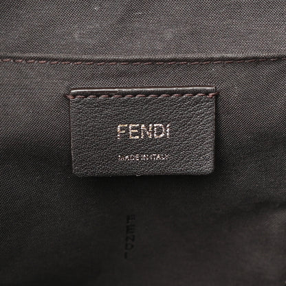 Fendi Vitello Cruise Bi-Color FF 1974 Embossed F is Fendi Drawstring Backpack Black Fragola Maya 6 of 12