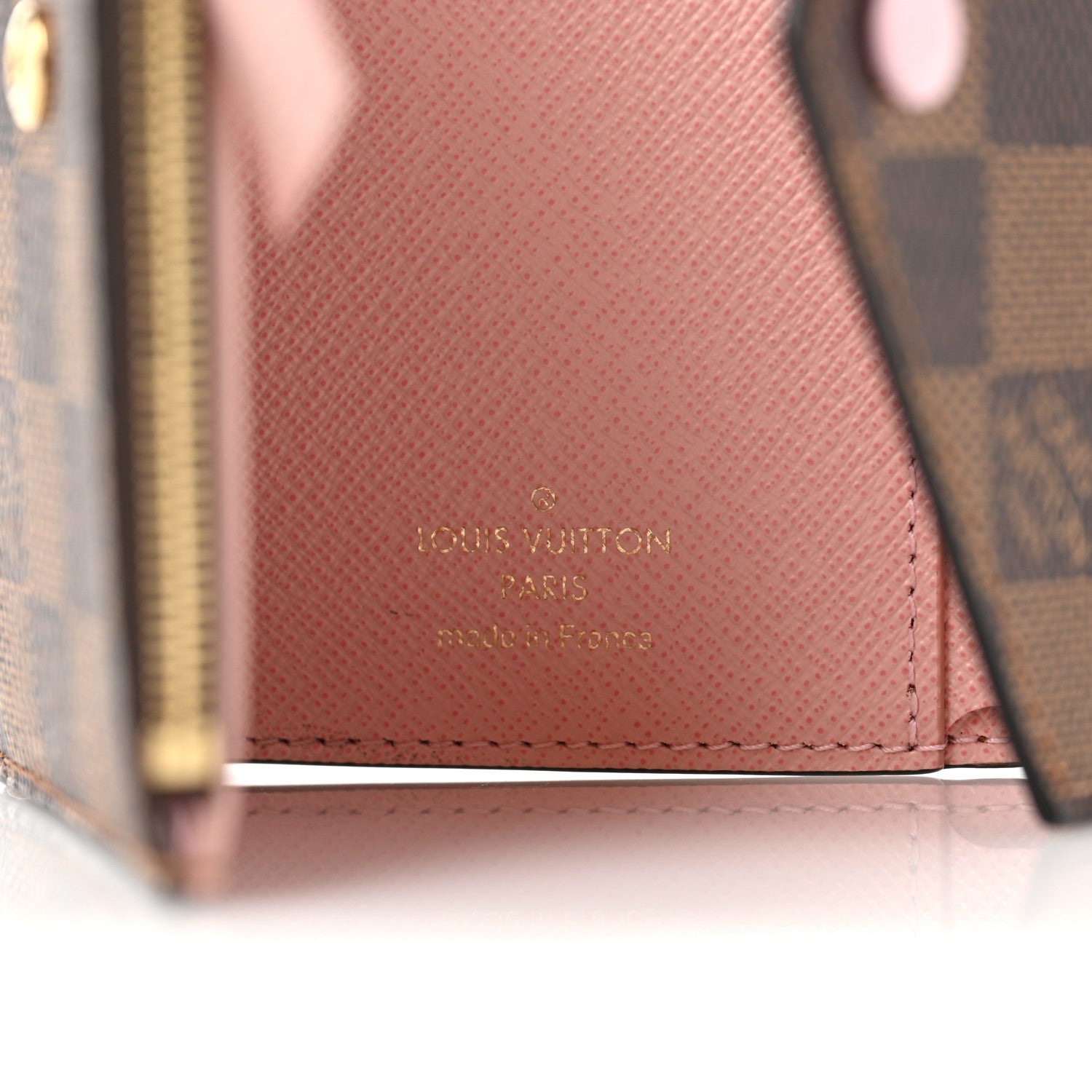 Louis Vuitton Damier Ebene Victorine Wallet Rose Ballerine 6 of 6