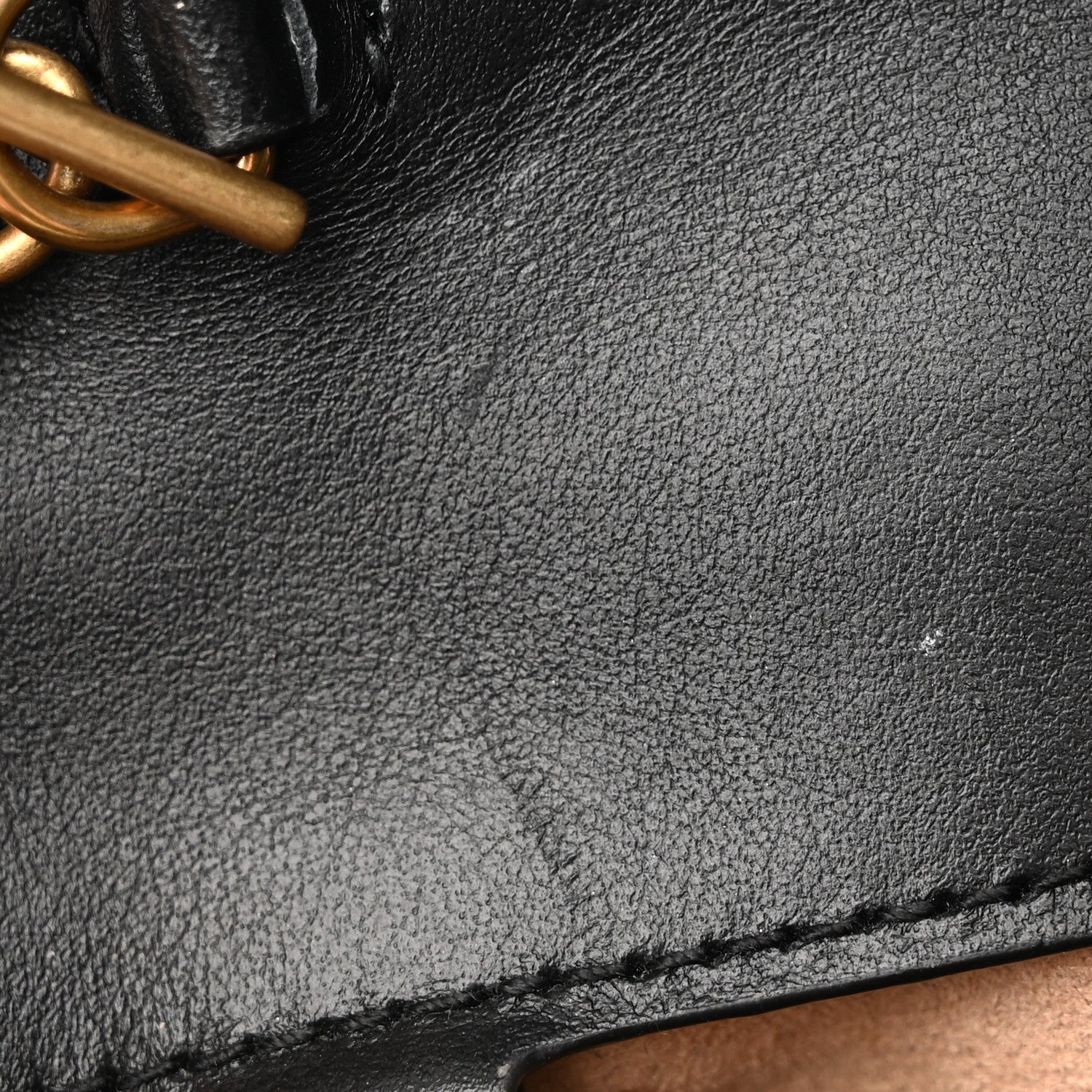 Gucci Calfskin Matelasse Super Mini GG Marmont Shoulder Bag Black 13 of 14