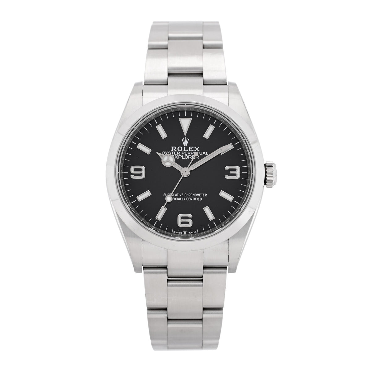 Rolex Stainless Steel 36mm Oyster Perpetual Explorer Watch Black 124270 1 of 5