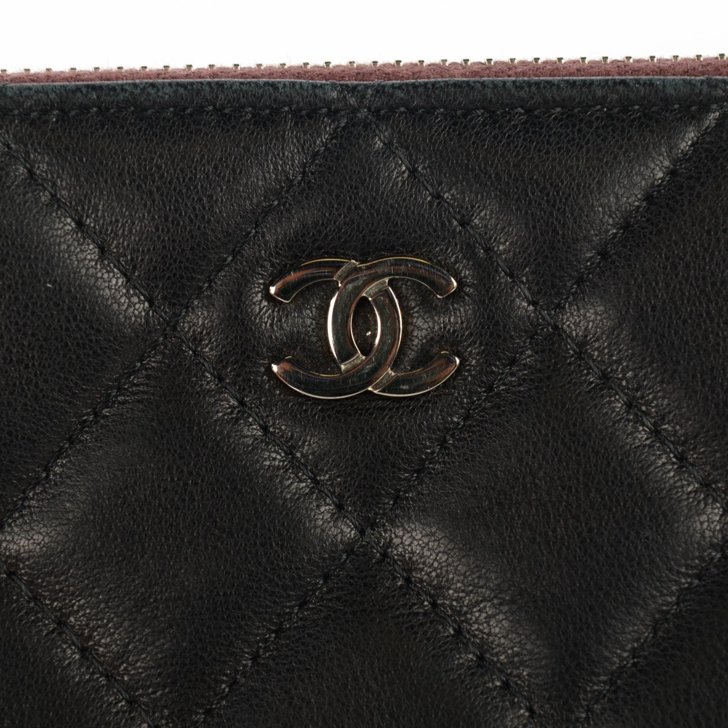Chanel Lambskin Quilted Coin Purse Case Black 6 of 8