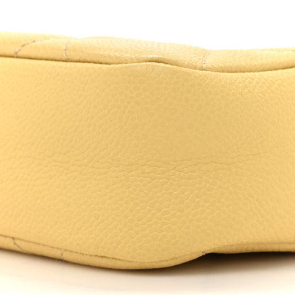 Chanel Shiny Caviar Quilted Chain Melody Camera Bag Yellow 9 of 10
