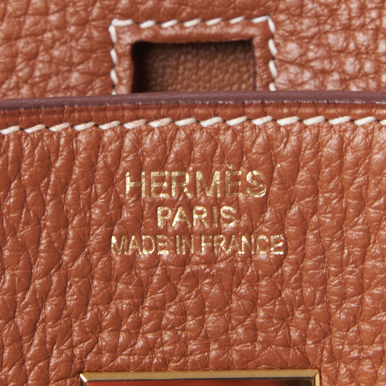 Taurillon Clemence Birkin 35 Gold