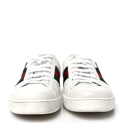 Gucci Calfskin Web Bosco Embroidered Mens Ace Sneakers 11 White Green 2 of 10