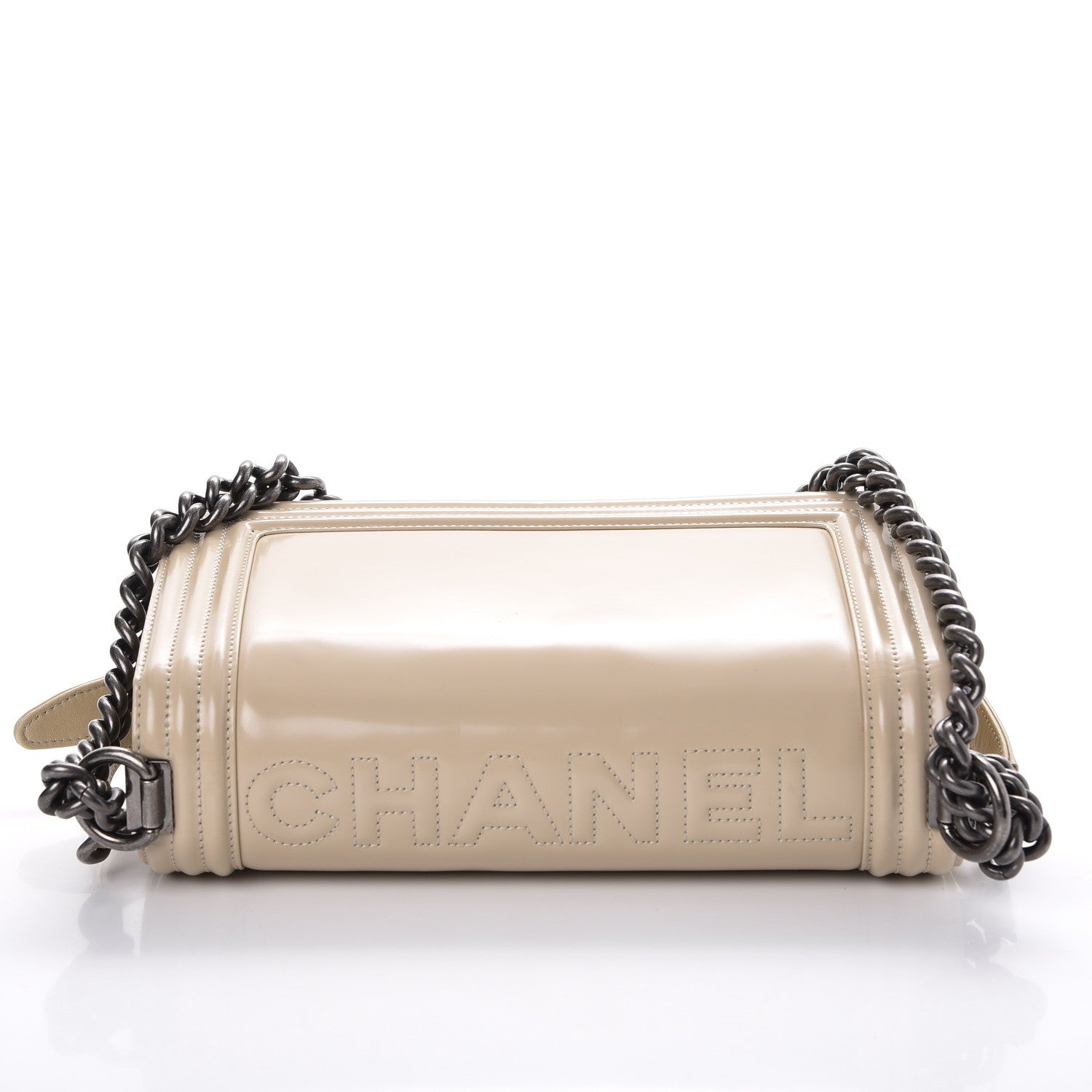 Chanel Glazed Calfskin Medium Boy Flap Light Beige 7 of 10