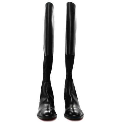 Christian Louboutin Calfskin Alligator Embossed Suede Mosaica 55 Boots 36.5 Black 4 of 6