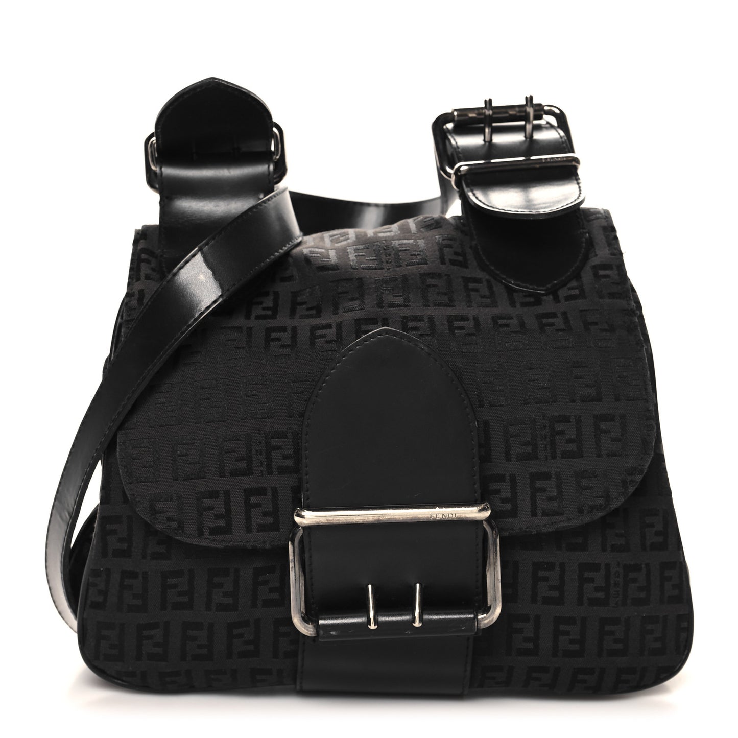 Zucchino Buckle Shoulder Bag Black