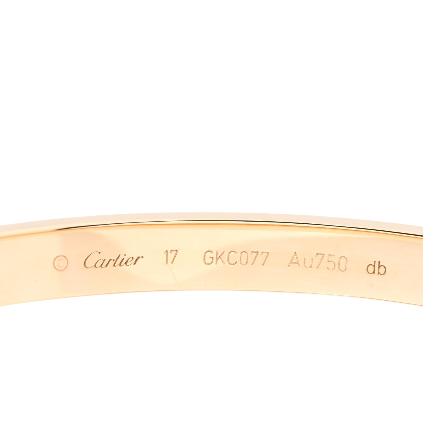 18K Yellow Gold LOVE Bracelet 17