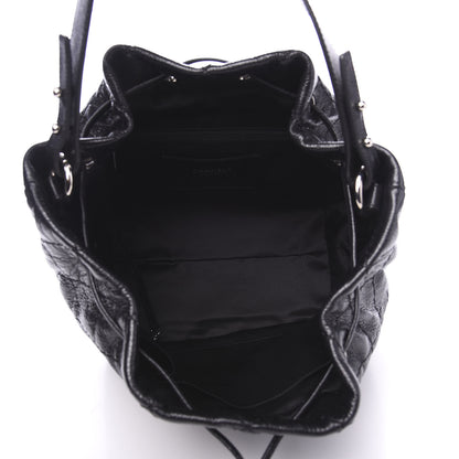 Chanel Glazed Calfskin On The Road Drawstring Tote Black 4 of 9