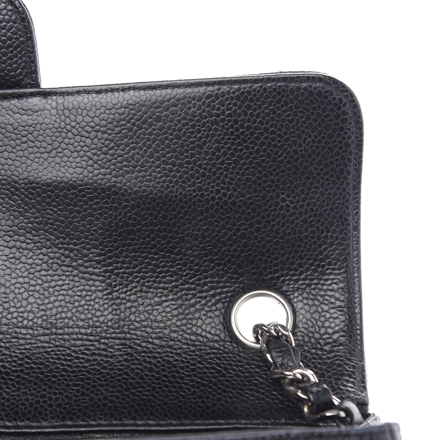 Caviar Quilted East West Flap Black