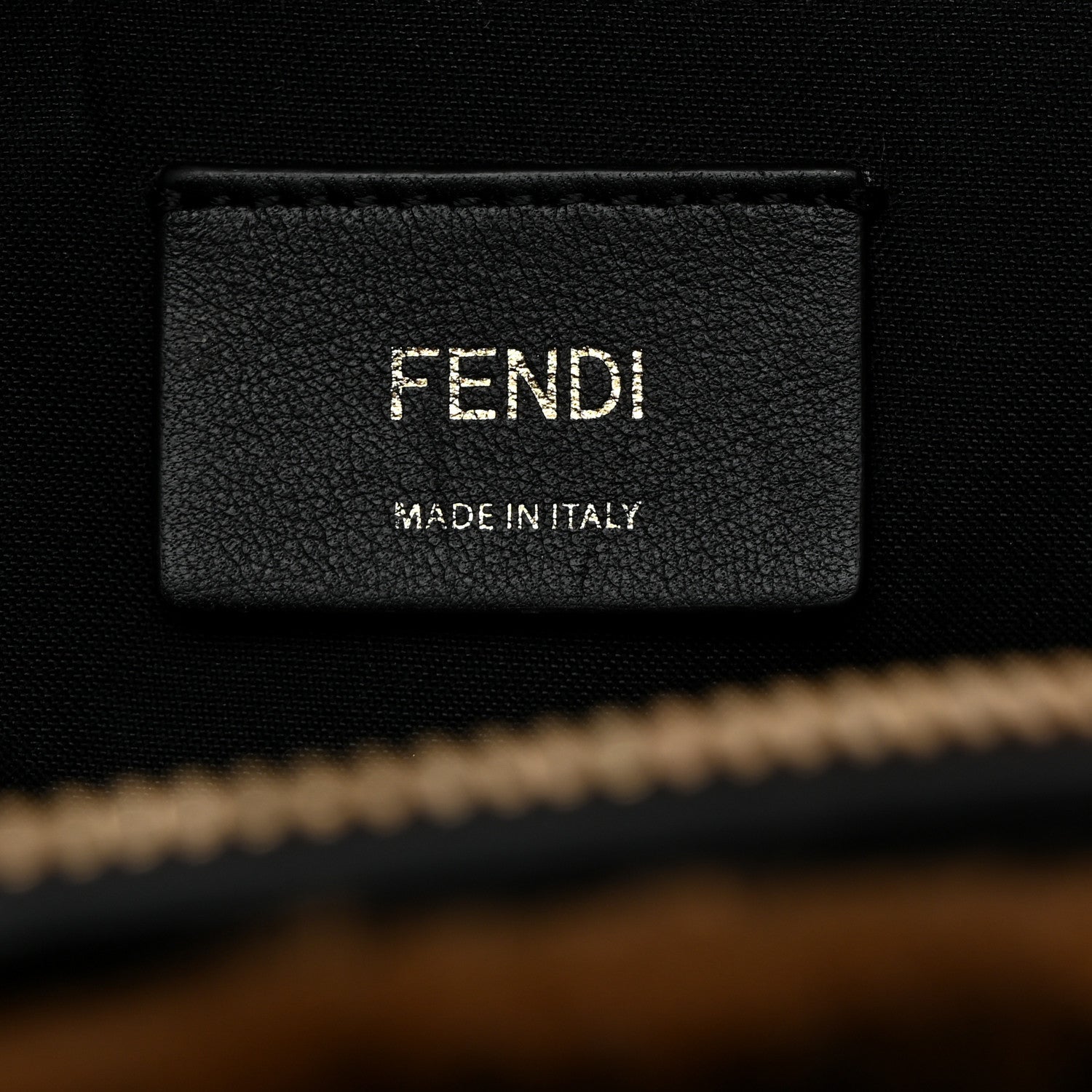 Fendi Shearling Macro FF 1974 Mini Backpack Tobacco Black 6 of 10