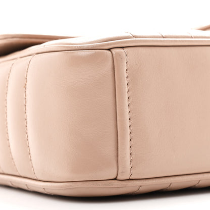 Prada Soft Calfskin Impunture Diagramme Medium Chain Flap Shoulder Bag Cipria 8 of 9