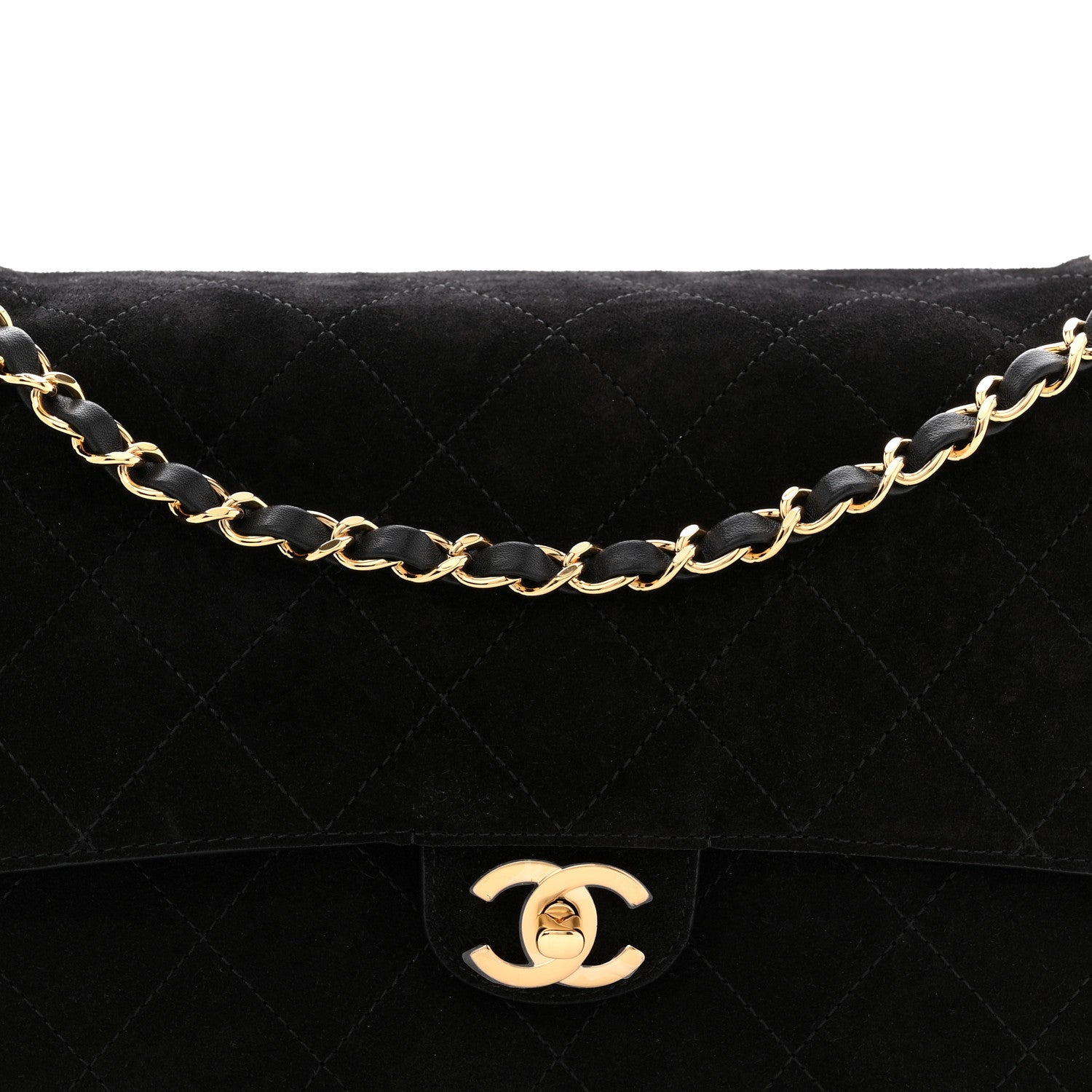 Chanel Suede Calfskin Small Souplissimo Maxi Flap Black 8 of 12
