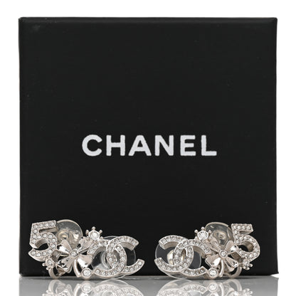 Chanel Crystal Star 5 CC Earrings Silver 5 of 5