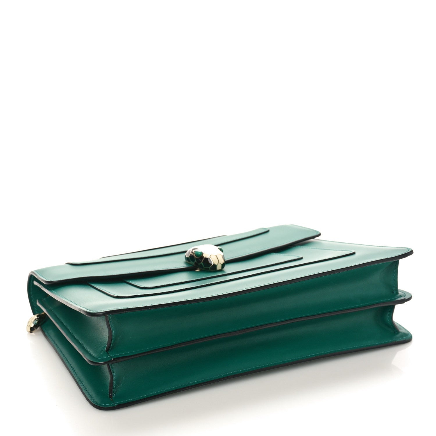 Bulgari Calfskin Serpenti Forever Shoulder Bag Emerald Green 4 of 8