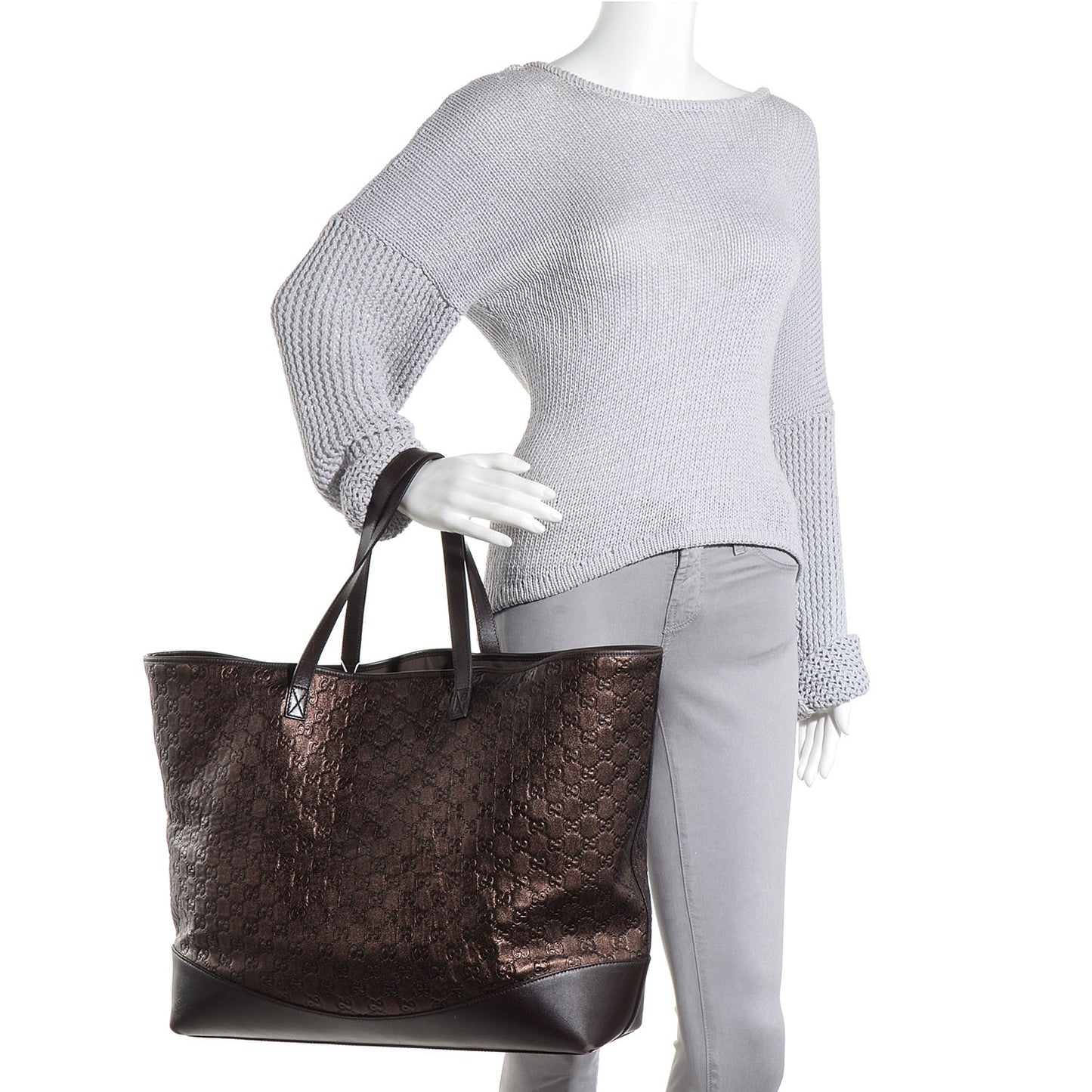 Guccissima Large Tote Bronze