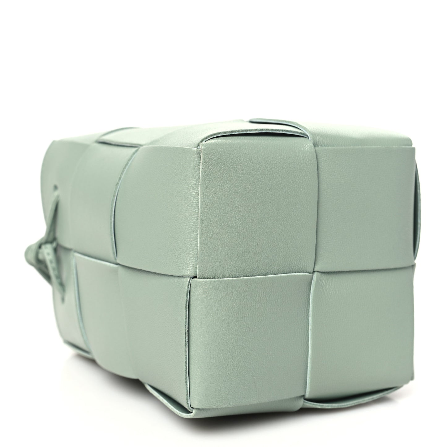 Nappa Maxi Intrecciato Mini Cassette Bucket Bag New Sauge