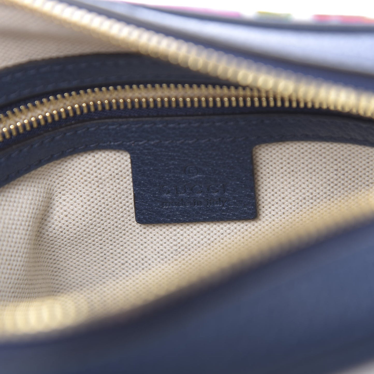 Canvas Flora Floral Shoulder Bag White Blue Agata Mulitcolor
