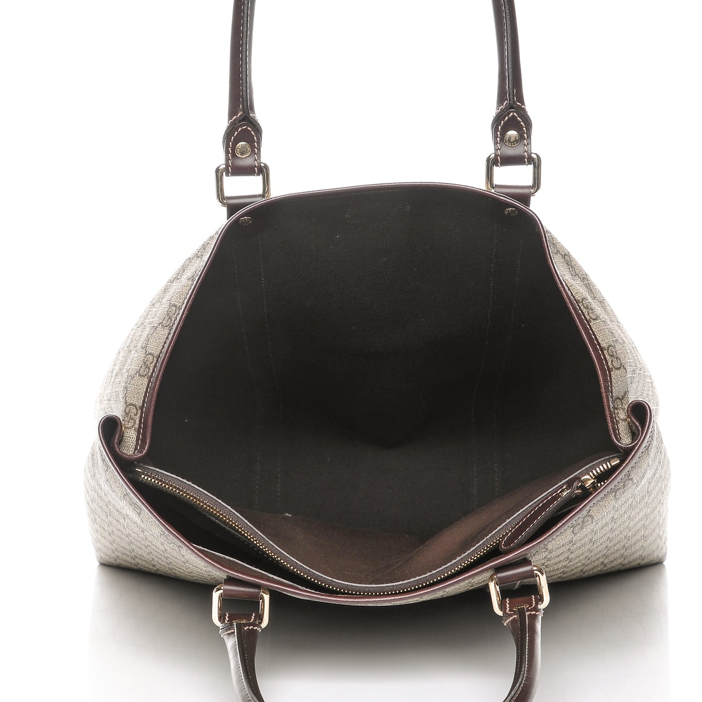 GG Plus Monogram Joy Vertical Tote Dark Brown