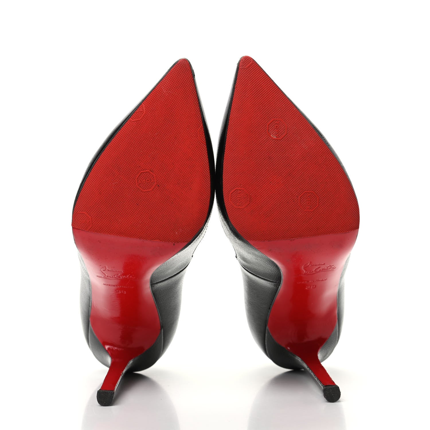 Christian Louboutin Grained Calfskin Pigalle 120 Pumps 38 Black 5 of 7