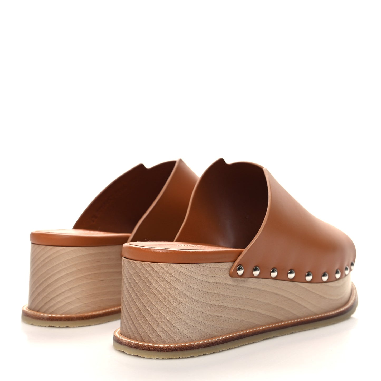 Calfskin Ellipse Mules 37 Marron Glaise