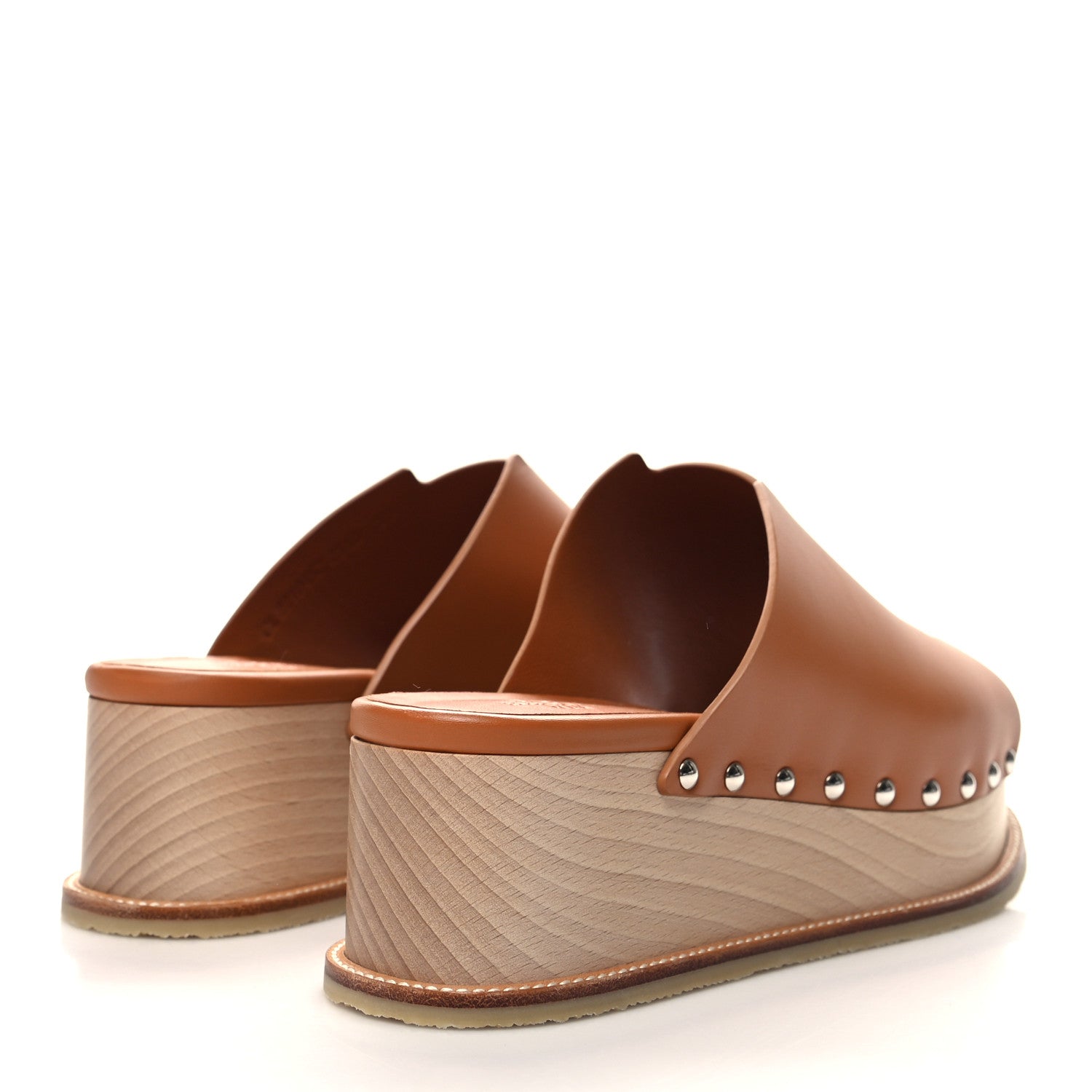 Hermes Calfskin Ellipse Mules 37 Marron Glaise 4 of 9