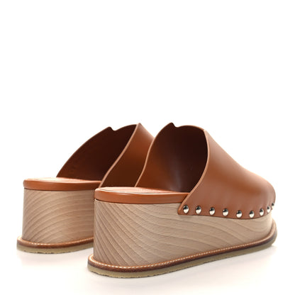 Hermes Calfskin Ellipse Mules 37 Marron Glaise 4 of 9