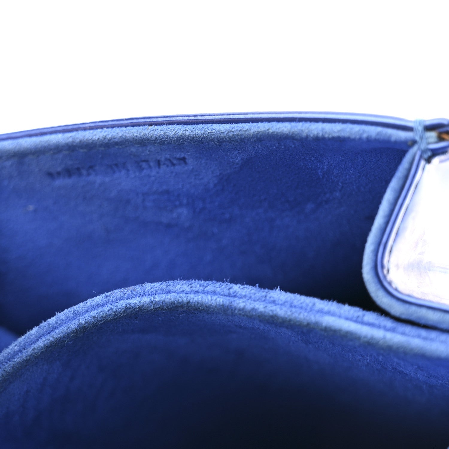 Christian Dior Metallic Calfskin Studded Vertical Diorama Blue 8 of 14