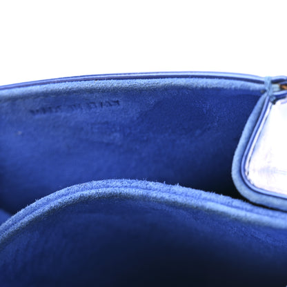 Christian Dior Metallic Calfskin Studded Vertical Diorama Blue 8 of 14