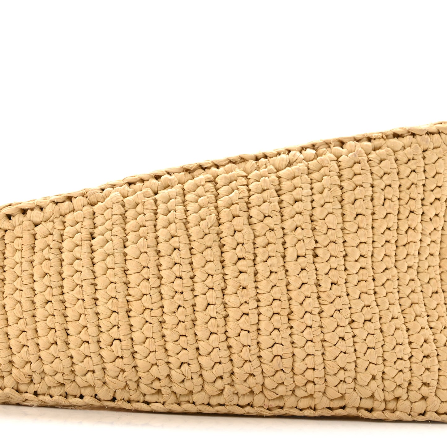 Yarn Raffia Effect Crochet Triangle Shoulder Bag Naturale