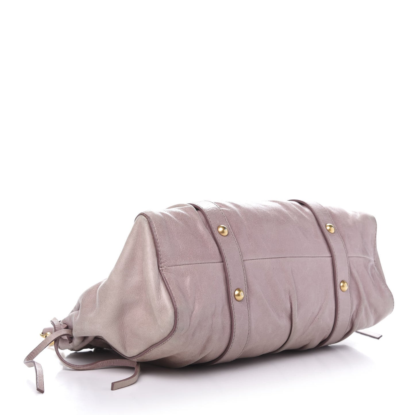 Vitello Lux Gathered Tote Mughetto
