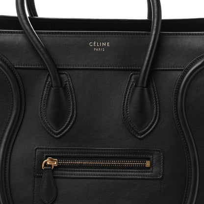 Celine Smooth Calfskin Micro Luggage Black 7 of 9