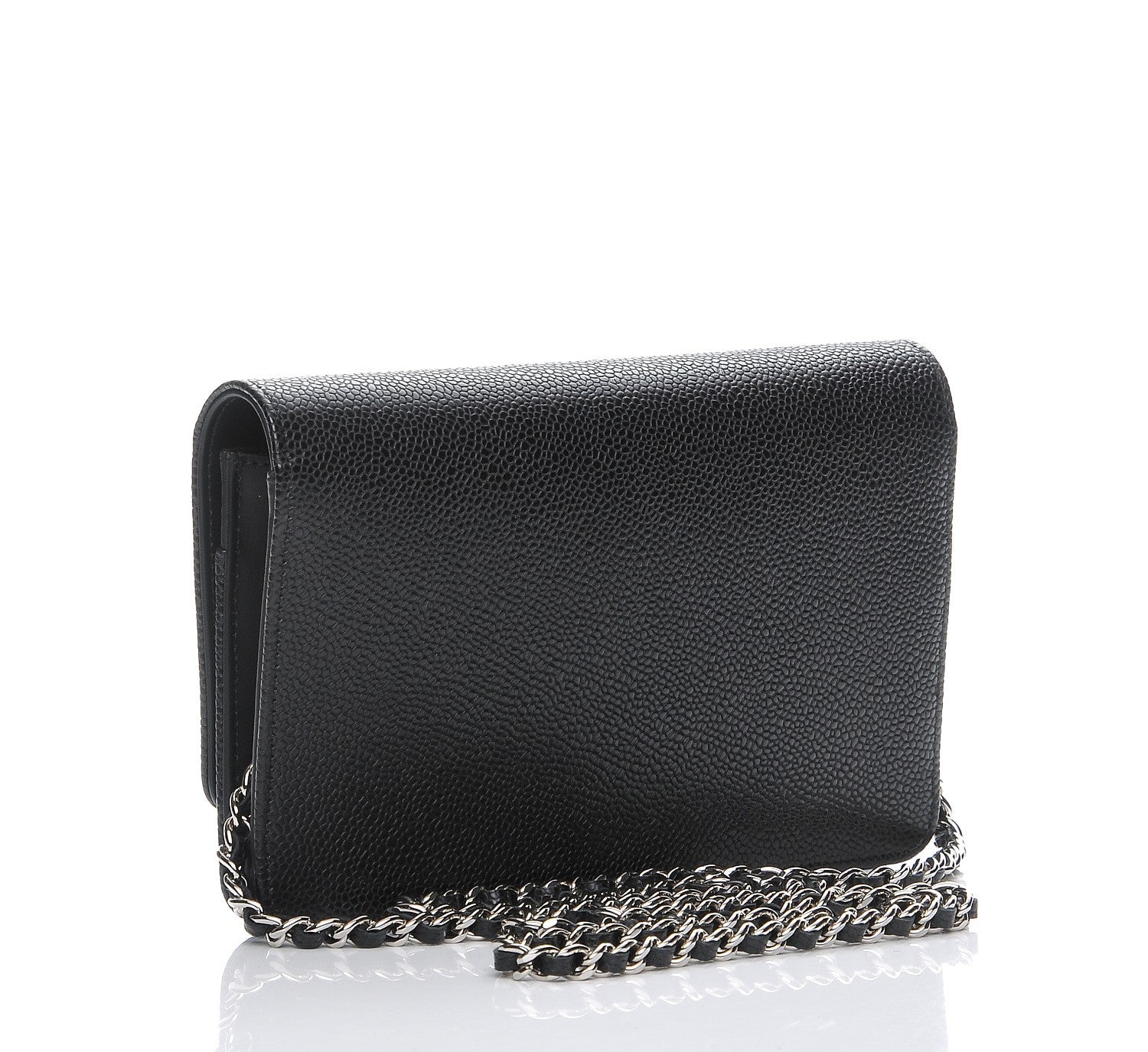 Chanel Caviar Timeless CC Wallet On Chain WOC Black 3 of 9